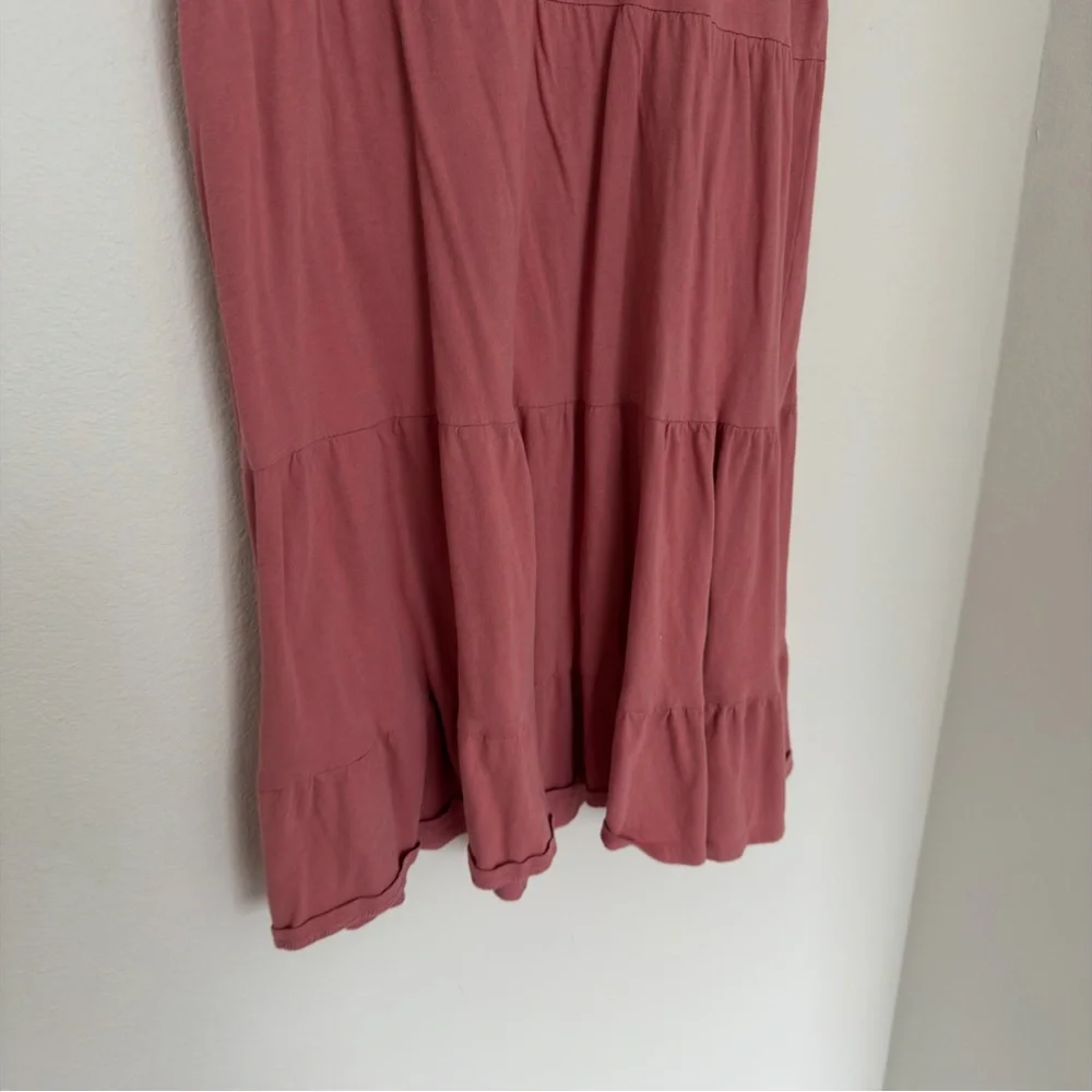 J. Crew Blush Pink Tiered Mini Dress Cotton Size XS Women’s Ruffle Sleeves - Picture 4 of 9